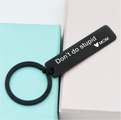 TOS Teenager Coming of Age Gift for Teen Boys Girls Have Fun Keyring Drive Safe Key Chain Don't Do Stupid Keychain Tag in Kuwait