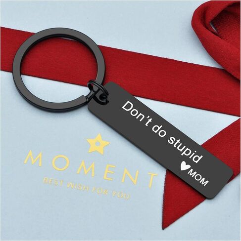 TOS Teenager Coming of Age Gift for Teen Boys Girls Have Fun Keyring Drive Safe Key Chain Don't Do Stupid Keychain Tag in Kuwait