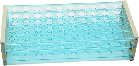 1 Pcs Test Tube Rack for 13/16 mm Tubes, 50 Holes with Hole Diameter 16mm, Detachable Plastic Centrifuge Tube Holder in Kuwait