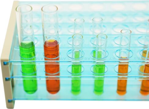 1 Pcs Test Tube Rack for 13/16 mm Tubes, 50 Holes with Hole Diameter 16mm, Detachable Plastic Centrifuge Tube Holder in Kuwait
