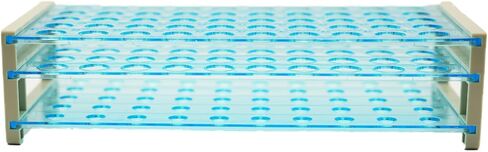 1 Pcs Test Tube Rack for 13/16 mm Tubes, 50 Holes with Hole Diameter 16mm, Detachable Plastic Centrifuge Tube Holder in Kuwait