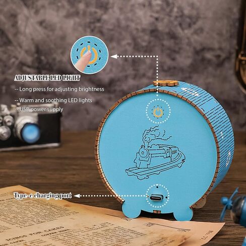3D Puzzle Nightlight-DIY LED Light 3D Cave Wooden Puzzle-Art Lamp and Craft Kits for Kids and Adults-Birthday Gifts Toys-Home Desk Decor Family Game in Saudi Arabia