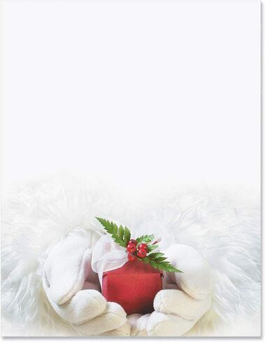Paperdirect Old Fashioned Santa Winter Christmas Holiday Theme Paper Stationery, Border Paper, Letterhead 8.5 x 11, 100 sheets, Elegant Premium Writing Paper, Decorative Printer Paper in Saudi Arabia
