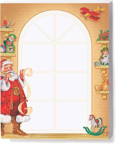 Paperdirect Old Fashioned Santa Winter Christmas Holiday Theme Paper Stationery, Border Paper, Letterhead 8.5 x 11, 100 sheets, Elegant Premium Writing Paper, Decorative Printer Paper in Saudi Arabia