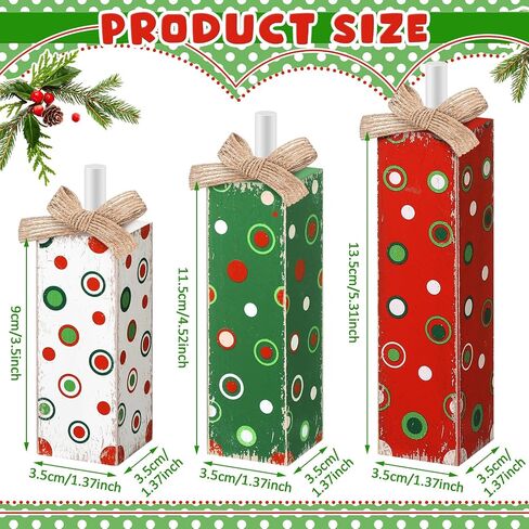 3 Pcs Christmas Tiered Tray Decor Christmas Tabletop Decor Rustic Farmhouse Wooden Table Block Sign and Centerpieces for Xmas Home Shelf Kitchen Decor in Saudi Arabia