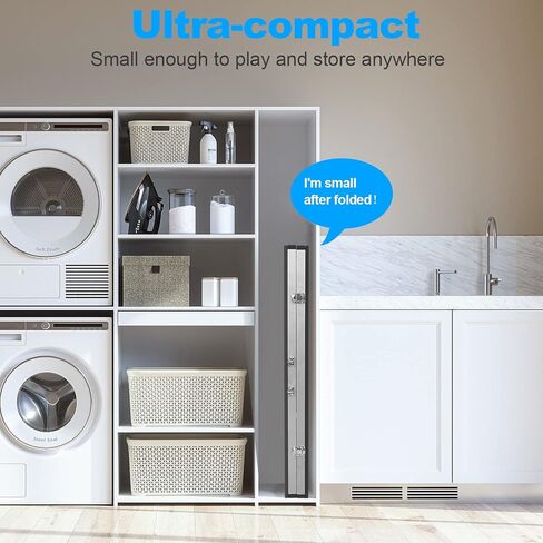 طاولات تنس طاولة احترافية للاستخدام في الهواء الطلق، لعبة طاولة بينج بونج محمولة للاستخدام الداخلي/الخارجي مقاس 6 × 3 أقدام مع شبكة للبالغين/المراهقين، مجاديف تنس طاولة و3 كرات in Kuwait