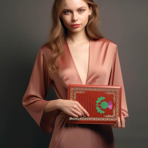 Scottish Thistle Gifts Scottish Thistle Leather Travel Journal Notebook Thistle Flower Gifts Scottish Blessing Gifts for Women Scottish Thistle Lover Gift (Behind you) in Saudi Arabia