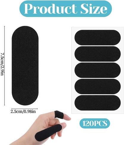 120 Pieces Bowling Tape Bowling Thumb Tape Bowling Finger Protectors Protective Performance Tape Bowling Accessories Elastic Thumb Tape for Bowlers Sport Workout(Black) in Saudi Arabia
