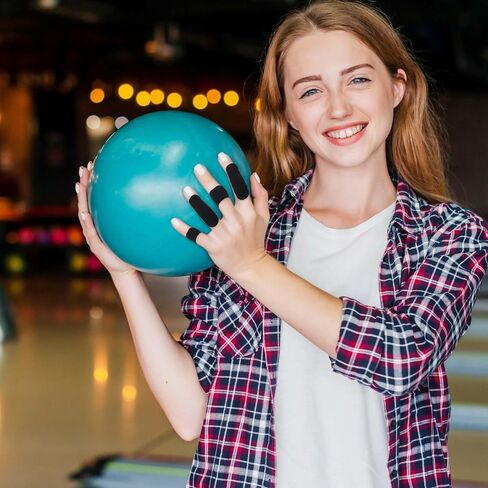 120 Pieces Bowling Tape Bowling Thumb Tape Bowling Finger Protectors Protective Performance Tape Bowling Accessories Elastic Thumb Tape for Bowlers Sport Workout(Black) in Saudi Arabia