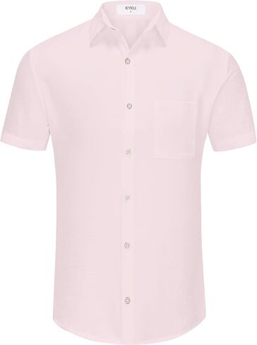 KYKU Men Shirts Button Down Short Sleeve Casual Summer Beach Vacation Clothing in Saudi Arabia