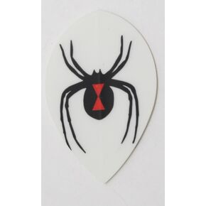 US Darts 5 Sets (15 Flights) - Black Widow, Spider - Hard Poly Pear Shape Dart Flights - 75 Micron