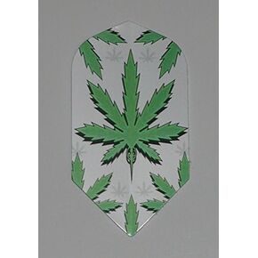 US Darts - 5 Sets (15 Flights) Marijuana Weed Dope Slim Dart Flights