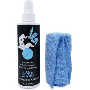 Lane Ghost Bowling Ball Cleaner Spray - USBC Approved - Oil, Scuff, and Belt Mark Cleaner - Restores Tack and Prolongs Lifespan of Ball