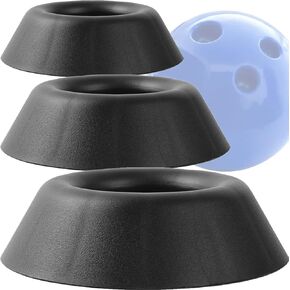 TonGass (3-Pack Bowling Ball Cup Plastic Bowling Ball Holder Ring Bowling Ball Stand Sports Ball Cups Fits Large Softballs Bowling Balls Basketballs Bowling Ball Base Rack - Black