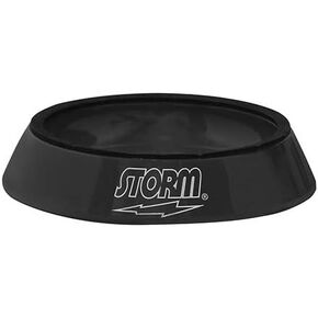 Storm Bowling Ball Cup/Stand with Ball Holder (Black) | Mount for Bowling Balls & Accessories | Compatible with Brunswick, Storm, Hammer & More | Ring Shaped Display