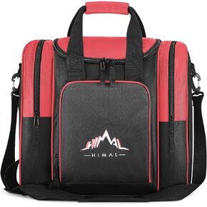 Himal Bowling Ball Bag for Single Ball - Bowling Ball Tote Bowling Bag with Padded Ball Holder - Fits Bowling Shoes Up to Mens Size 14