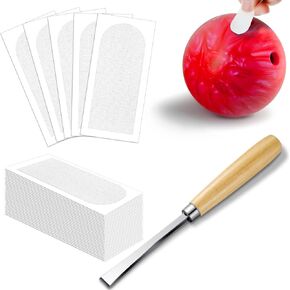 80 Pcs White Bowling Tape for Thumb Hole Bowling Thumb Insert Tape Finger Grip Pre Cut Bowling Insert Tape Protective Bowling Accessories for Bowlers Sport Workout, 0.98 x 2.36 Inches
