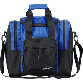 Bowling Ball Bag for Single Ball - Bowling Ball Tote Bag with Padded Ball Holder, 2 Pockets fit Bowling Shoes Up to Mens Size 14 and Accessories