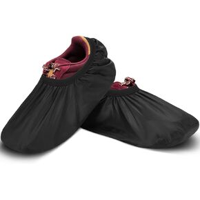 Geyoga 2 Pieces Bowling Shoe Covers Sports Bowling Equipment Men Shoe Covers Women Shoe Protector Covers Polyester Shoe Accessories for Bowling Shoe Game Sports Supplies