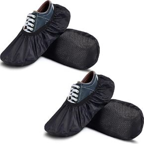 2 Pairs Black Bowling Shoe Covers Non-Slip Bowling Shoe Covers Shoe Protector Covers for Bowling Adults