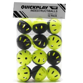 QUICKPLAY Baseball & Softball Indestructiballs | Heavy-Duty Training Balls | Long Lasting Limited Flight High Impact Balls | Ultra-Durable Training Balls