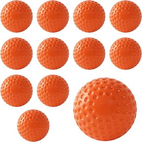 Softballs 12 Pack Dimpled Softballs, 11-Inch Pitching Machine Softballs for Hand-Eye Coordination, Hitting and Fielding Practice