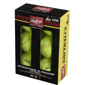 Rawlings | Official League Recreational Softballs | YWCS11 | 11" | 6 Count