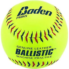 Baden Ballistic Leather Pitching Machine Softball 12" (One Dozen)