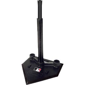 Franklin Sports Kids Baseball Batting Tee - 3 Position Adjustable Youth Hitting Tee for Teeball, Baseball + Softball - Durable Rubber Batting Tee - Black