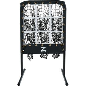ZELUS Baseball Net with Target Pockets, Pitching Net with Strike Zone, Portable Pitcher Trainer Net, Height Adjustable Softball Baseball Training Equipment for Hitting and Pitching
