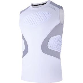 COOLOMG Youth Baseball Chest Protector Padded Compression Shirt Softball Football Lacrosse Rib Heart Sternum Guard