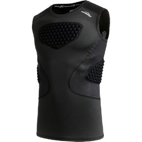 COOLOMG Youth Baseball Chest Protector Padded Compression Shirt Softball Football Lacrosse Rib Heart Sternum Guard