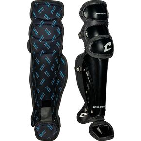 CHAMPRO mens Compact Pro Plus Umpire Leg Guard, BLACK, 17 Length US