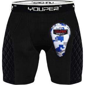 Youper Youth Elite Padded Baseball Sliding Shorts w/Soft Athletic Cup