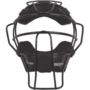 Champion Sports Lightweight Umpire Face Mask, Black