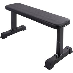 Amazon Basics Flat Weight Workout Exercise Bench, Black
