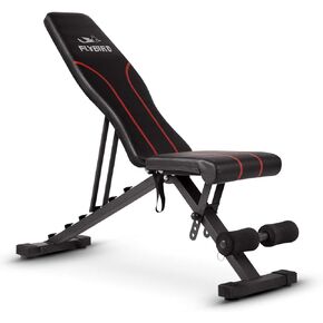 FLYBIRD Adjustable Bench,Utility Weight Bench for Full Body Workout- Multi-Purpose Foldable Incline Bench (Black)