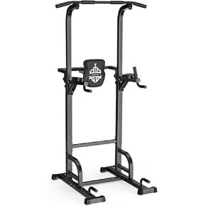 Sportsroyals Power Tower Pull Up Dip Station Assistive Trainer Multi-Function Home Gym Strength Training Fitness Equipment 440LBS