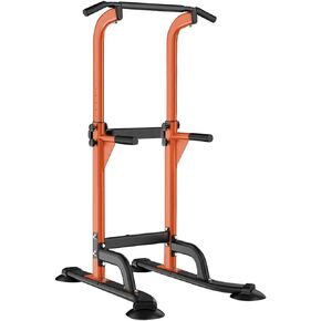 SogesHome Power Tower Pull Up Bar and Dip Station Adjustable Height Dip Stand Multi-Functional Strength Training Fitness Workout Station