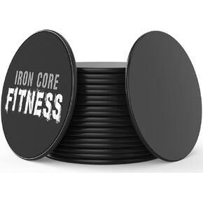 Fitness Slider 20 Disc (10 Set) Pack. Perfect for Group Training Classes, Bootcamp and HIIT by Iron Core Fitness