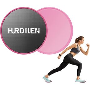 Hurdilen Core Sliders, Exercise Gliding Discs Dual Sided Use on Carpet and Hardwood Floors, Lightweight and Perfect Fitness Apparatus for Training Abdominal Core Strength