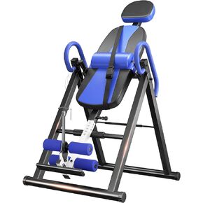 YOLEO Gravity Heavy Duty Inversion Table with Headrest & Adjustable Protective Belt Back Stretcher Machine for Pain Relief Therapy
