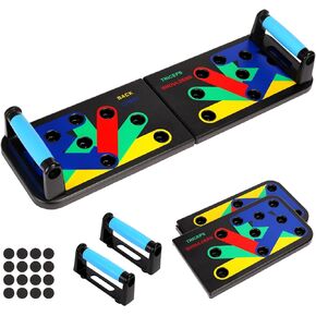 لوح رفع سانكاجي، مقابض رفع 9 في 1 للأرضية، قضبان دفع متعددة الوظائف، لوح دفع قابل للفصل، معدات تمرين منزلية محمولة للرجال والنساء in Kuwait