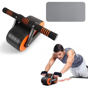 MKHS Automatic Rebound Abdominal Wheel, Double Round Ab Roller Wheel Exercise Equipment, Domestic Abdominal Exerciser, Beginners and Advanced Abdominal Core Strength Training