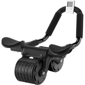 Tixahi Ab Roller Wheel，with Timer Automatic Rebound Abdominal Wheel，Elbow Support Abs Roller Wheel Core Exercise Equipment