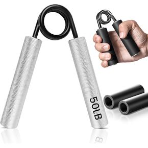 Grip Strength Trainer, Hand Grip Strengthener, Forearm Strengthening Devices Metal Hand Exercisers Non-Slip Wrist Workout Trainer for Men Women Training Recovery, 1/4/6 Pack, 50LB-350LB