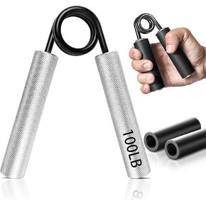 Grip Strength Trainer, Hand Grip Strengthener, Forearm Strengthening Devices Metal Hand Exercisers Non-Slip Wrist Workout Trainer for Men Women Training Recovery, 1/4/6 Pack, 50LB-350LB