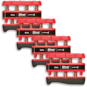 جهاز تمرين اليد PROHANDS Gripmaster، جهاز تمرين الأصابع (تقوية قبضة اليد)، محمل بنابض، نظام مكبس الإصبع، عزل وتمرين كل إصبع