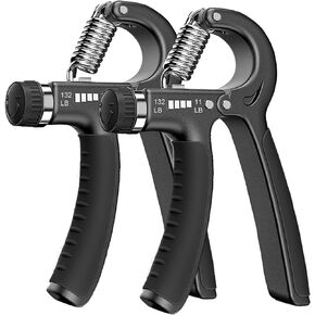 FLYFE Grip Strength Trainer, Plastic, 2 Pack 11-132 lbs, Forearm Strengthener, Hand Squeezer Adjustable Resistance, Hand Grip Strengthener for Muscle Building and Injury Recovery