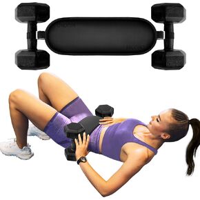 Hip Thrust Belt, Dumbbell Hip Thrust Belt for Kettlebells or Grip Plates, Thicker Slip-Resistant Leather Glute Bridge Pad Machine for Booty Workout of Home Gym